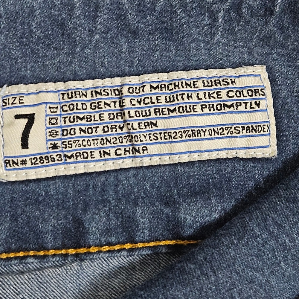 Rocks & Indigo Mid-Rise 6 Button Flare Boho Retro Y2K Style Bell Bottom SZ 7 - Picture 7 of 12
